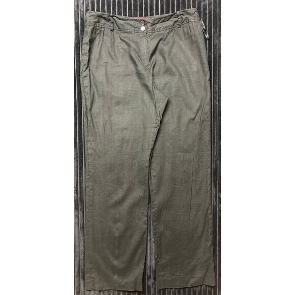 Elegant Ann Klein Wide-Leg Black Pants with Belt Size 14 - Picture 1 of 4